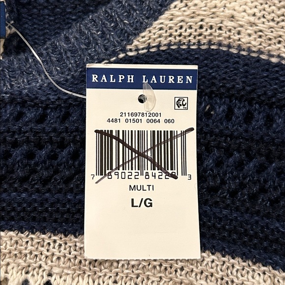 Polo Ralph Lauren Iconic Knit Flag Sweater With Stars NWT Size Large - Picture 9 of 10